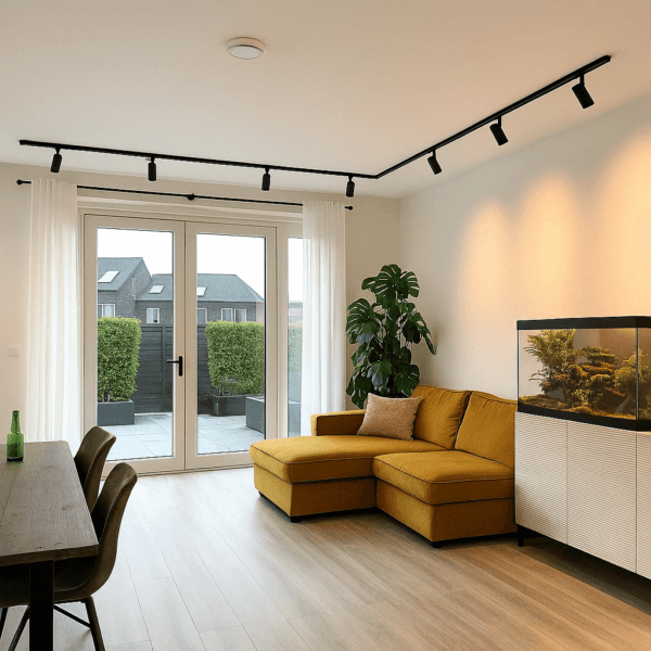 Railverlichting met Verwisselbare GU10 Spots op 230V - Geaard - Zwart - Image 3